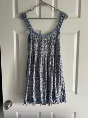 American Eagle Outfitters Blue and Pink Floral Sundress
